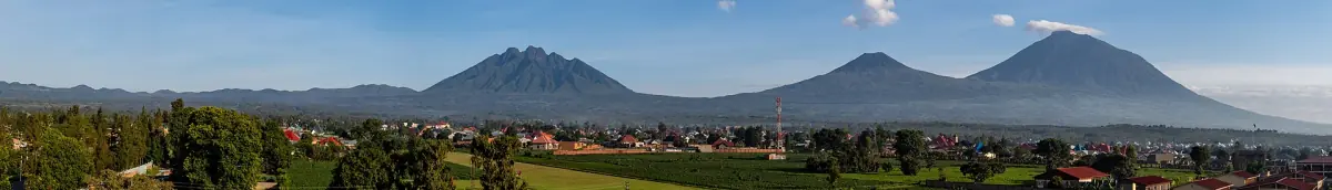 Les volcans des Virunga vus depuis Musanze